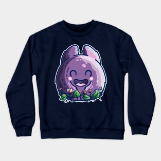 Cute Friendly Monster and Flowers Crewneck Sweatshirt